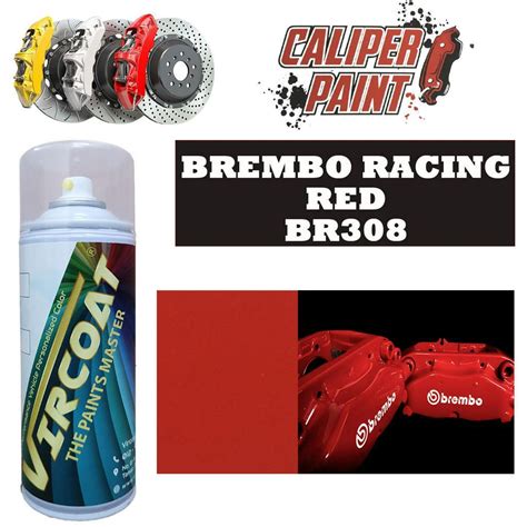 Aikka Brake Caliper Paint Brembo Br308 Racing Red Vircoat Aerosol Spray