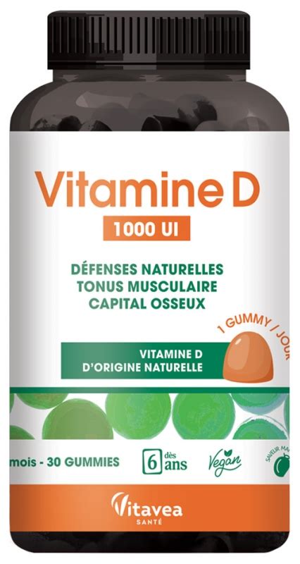 Vitamine D 1000 Ui Vitavea Complément Alimentaire Défenses Naturelles