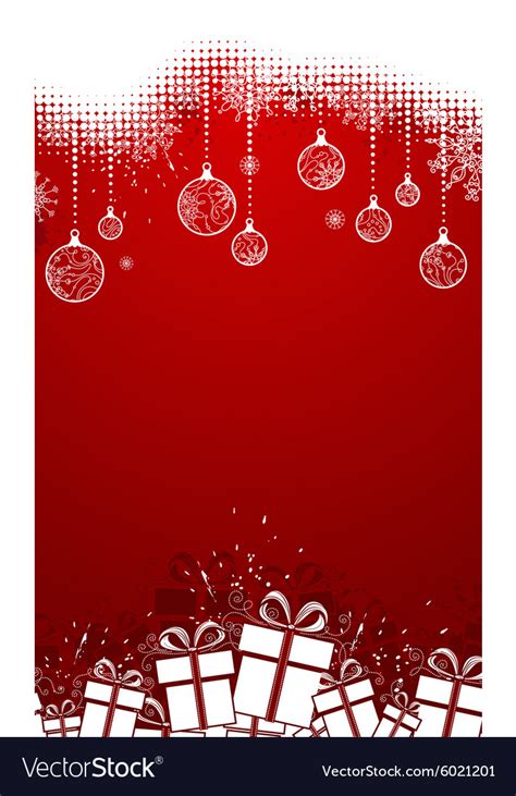 Red vertical christmas background Royalty Free Vector Image