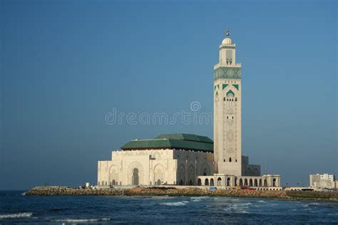 Famous Mosque in Casablanca Stock Image - Image of arab, architecture ...