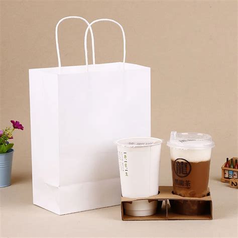 Lipack Take Out Fast Food Kraft Paper Carry Bag Customized Logo