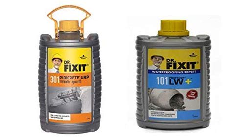 Dr Fixit 301 Urp Latex 1ltr And 101 Lw Pidiproof 1ltr Waterproofing