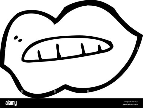 Cartoon lips Black and White Stock Photos & Images - Alamy