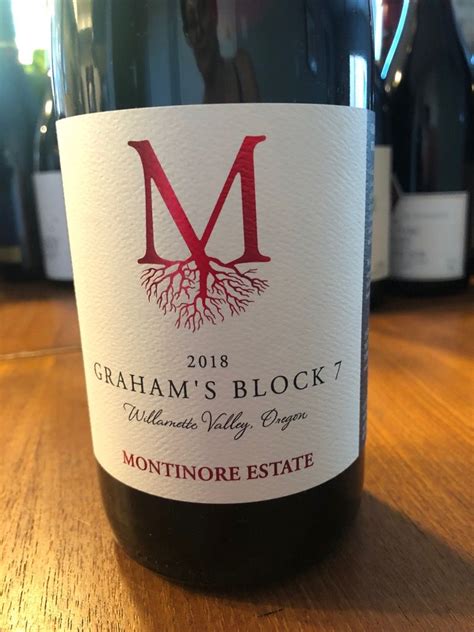 Montinore Estate Pinot Noir Grahams Block Usa Oregon