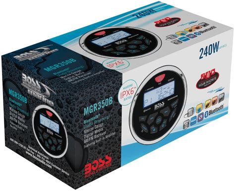 Rádio AM FM Boss BLUETOOTH MP3 WMA USB AUX Marinizado para Barcos