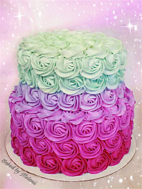 Unicorn Rainbow Cake Rose Cake Beautiful Rainbow Cake Rainbow Unicorn Cake Rainbow Birthday