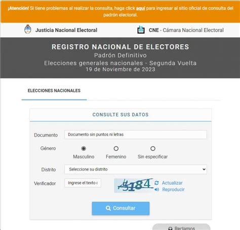 Dónde Voto Consultá El Padrón Electoral Oficial Para El Balotaje