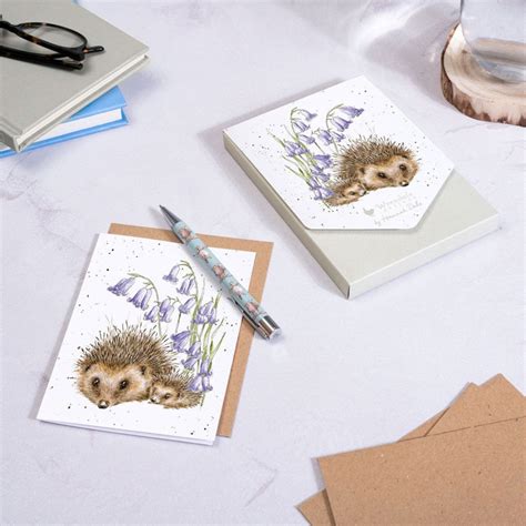 Wrendale Kaartenset Stuks Love And Hedgehugs Hedgehog Notecard