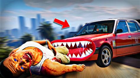 GTA 5 Franklin Shinchan Run From Cursed Killer Car In GTA 5 GTA