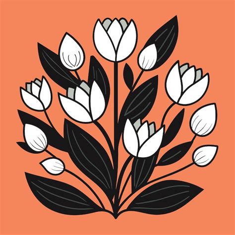 Premium Vector Tulip Flowers Vector Illustration