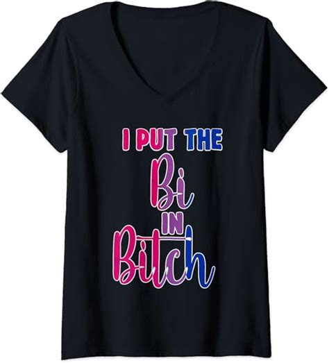 Womens I Put The Bi In Bitch Funny Bisexual Pride Flag