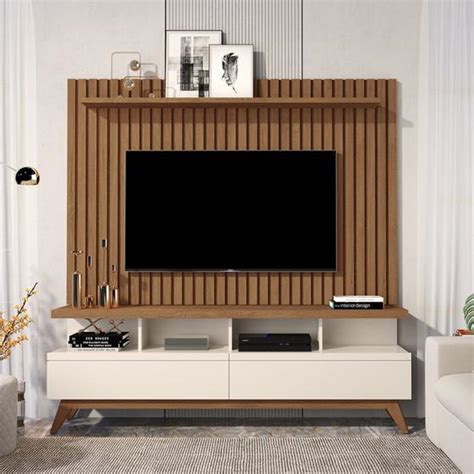 Rack Vivare Wood Painel Ripado para TV até 60 Polegadas 2 Portas 2