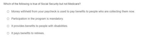 Explained Which Of The Following Is True Of Social Security But Not