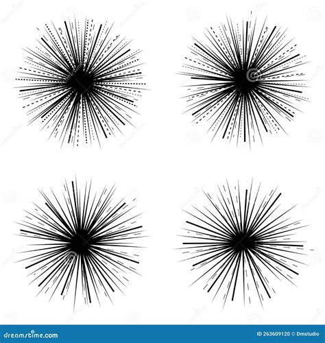 Vector Abstract Radial Line Burst Stock Vector - Illustration of distress, banner: 263609120