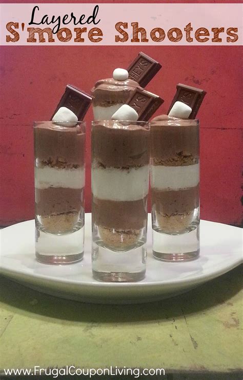 Layered Smore Shooters Dessert Recipe Dessert Shooters Recipes