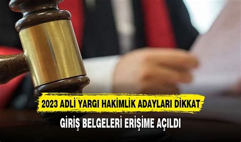 2023 Adli İdari Yargı Hakimlik Sınavları giriş belgeleri erişime açıldı