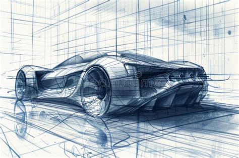 Concept Car Sketch Coming To Life in an Advanced Manufacturing Unit ...