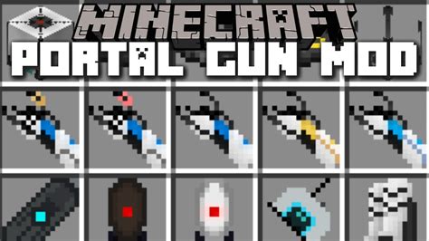 Minecraft PORTAL GUN MOD TELEPORT TO ANYWHERE USING PORTALS GUNS