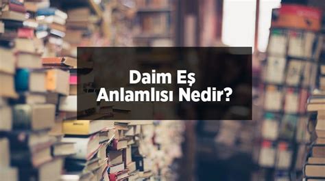 Daim E Anlaml S Nedir Daim Kelimesinin E Enlam Olan S Zc Kler