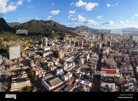 Aerial View Of Bogota The Capital Of Colombia Panoramic View From