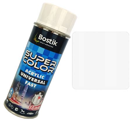 Lakier w sprayu Bostik Super Color Acrylic Universal Fast 400 ml biały