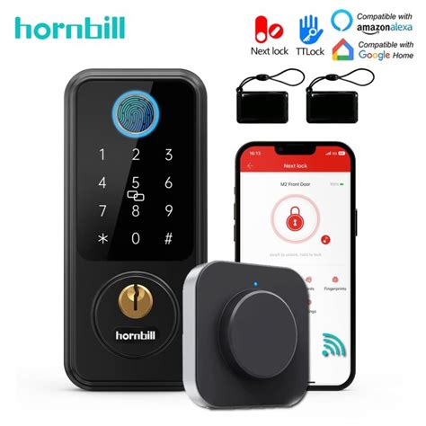 Hornbill Fingerprint Smart Door Lock G2 Wifi Gateway Keyless Entry Front Deadbolt Locks Digital