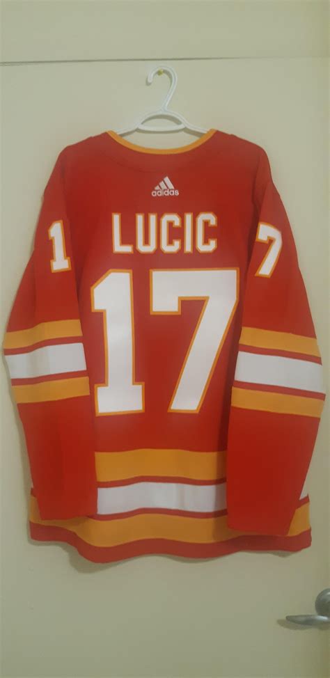 I got my retro Calgary Flames jersey back from being customized : r ...