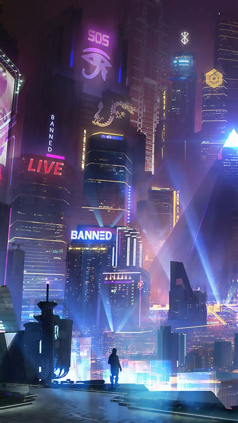 1440x2560 Cyberpunk City 4k Samsung Galaxy S6,S7 ,Google Pixel XL ...