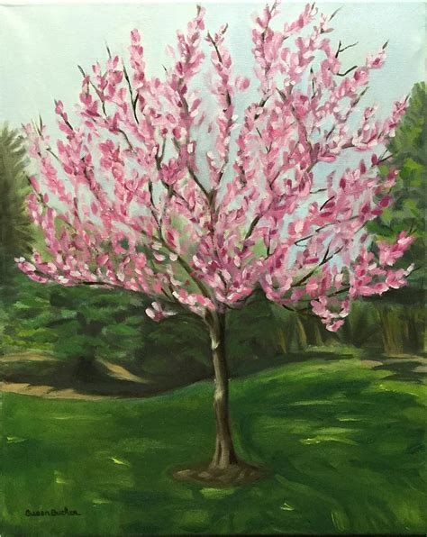 The Redbud Tree Painting By Susan Bucher Fine Art America