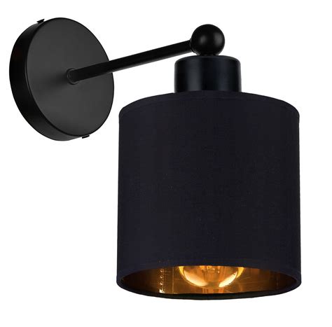 LAMPA KINKIET ścienny STAŁY E27 LOFT ABAŻUR złoty 5904261915330