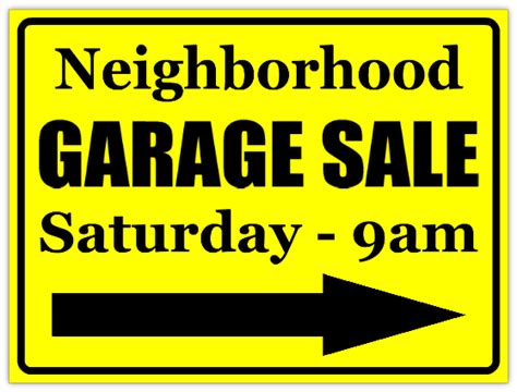 Garage Sale 101 | Garage Sale Sign Templates