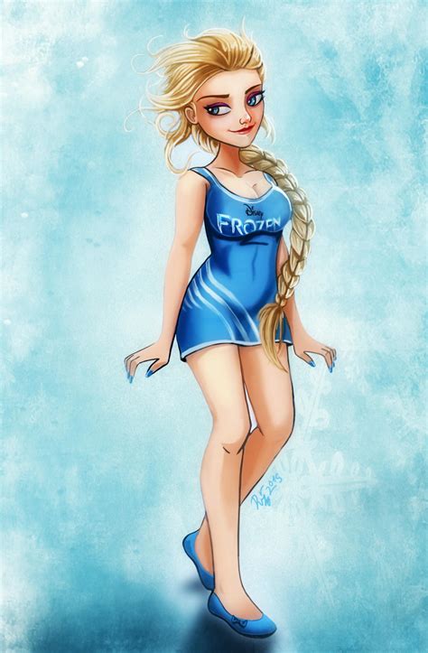 Elsa With Summer Dress By Sashlmlsan On Deviantart