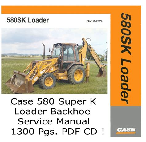 Case 580 Super K Loader Backhoe Construction King Service Manual Pdf Cd Nice Ebay