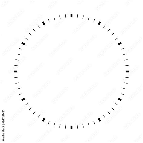 Clock Face Dial Without Hour Hands The Dial Has Hours And Minutes Vector Illustration Stock