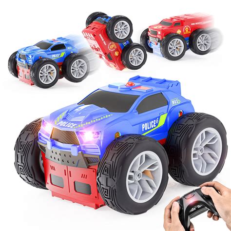 Buy BEZGAR TD201 Remote Control Car Police Car Fire Truck 2 In 1