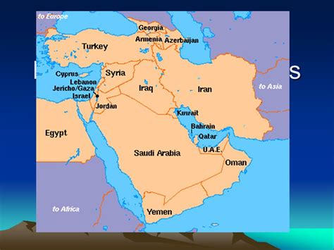 Physical Map Of Southwestern Asia Maping Resources