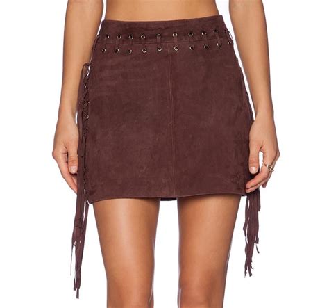 17 Ways To Wear Springs Biggest Trend The Brown Suede Skirt Brown