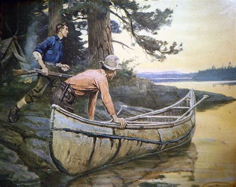 Going hunting from the birchbark canoe. | Canoe pictures, Canoe ...