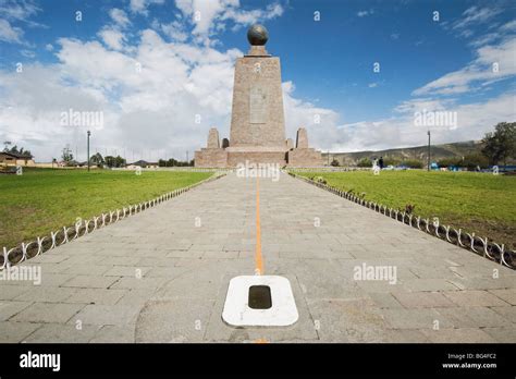 West Side Of The 30m Pyramidal Monument Marking The Equator La Mitad