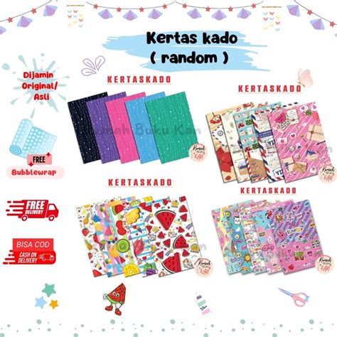 Jual FREE KARTU Ucapan KERTAS KADO BUNGKUS KADO TAMBAHAN ULANG TAHUN