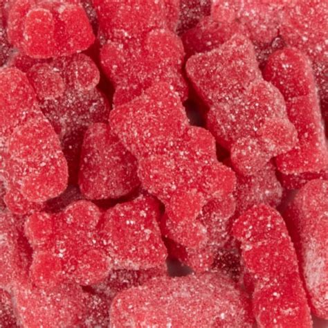 90 Pcs Red Candy Cherry Sugar Coated Gummy Bears 1 Lb 1 Lb Food 4 Less