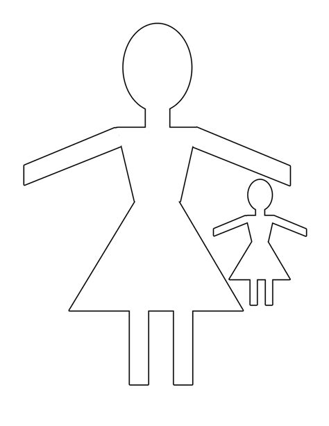 Printable Cut Out Paper Doll Template Printable Templates