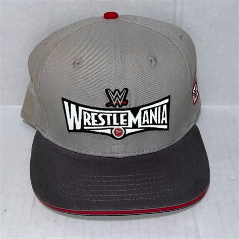 Wwe Wrestlemania Hat Wwe Snapback Grey M Ebay