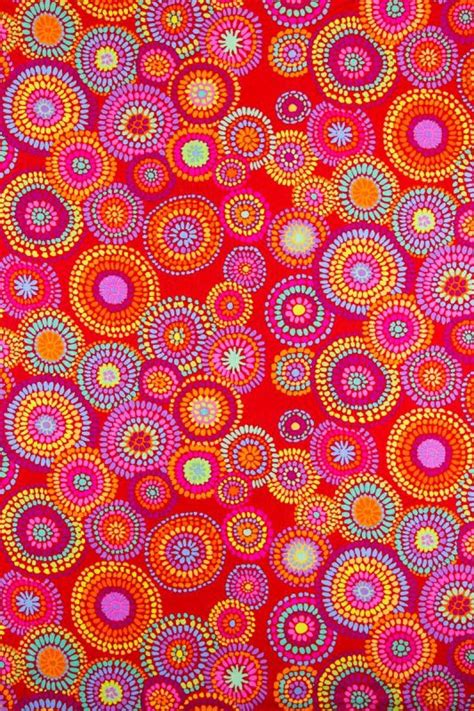 Kaffe Fassett Mosaic Circles Quilting Cotton In Red The Confident Stitch