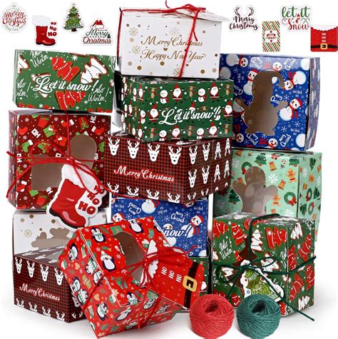 Amazon Cholemy Pcs Christmas Bakery Boxes Mini Cupcake Boxes