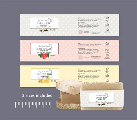 Soap Label Template Canva Soap Label Sticker Soap Label Printable Soap Label Wrap Around Soap