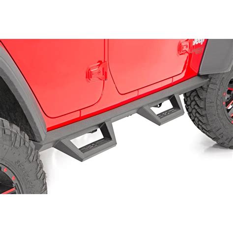 Rough Country Xl2 Nerf Drop Steps Fits 2018 2020 Jeep Wrangler Jl 4dr