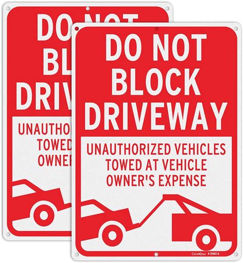 Amazon Do Not Block Driveway Unauthorized Vehicles Towed At