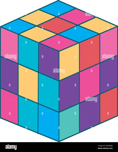 flat rubik cube design Stock Vector Image & Art - Alamy