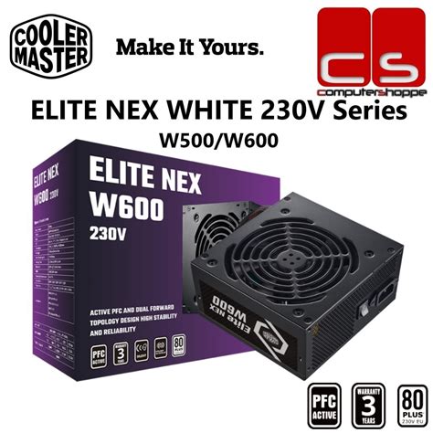 Cooler Master Elite Nex White V Series White Power Supply W